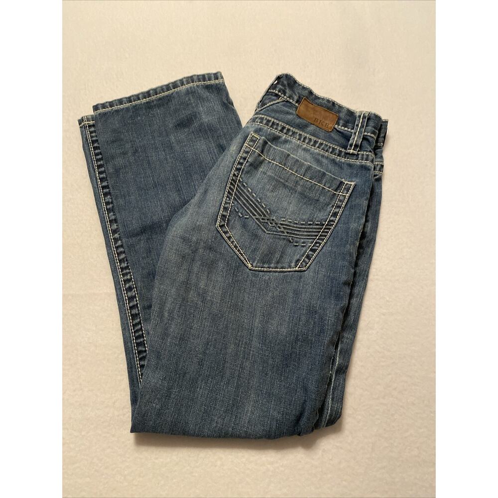 BKE Jeans Women's Size 29 S Medium Wash Denim Aiden Low Rise Bootcut Buckle